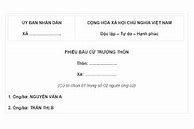 Kịch Bản Bầu Cử Trưởng Thôn